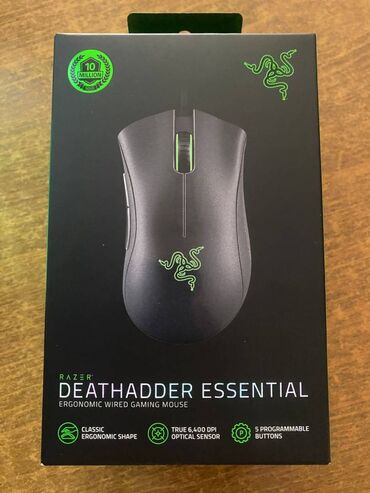 Компьютерные мышки: Razer DeathAdder Essential gaming mouse. Yenidir, qutusu açılmayıb