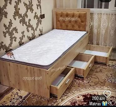 mebel satilir: 1.Tək nəfərlik yataq dəsti - Material: ağac teksturalı MDF/LDSP — 1