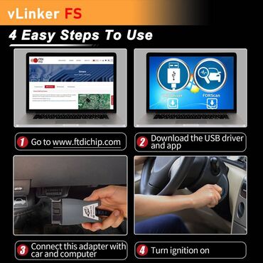 Alati za automobile: Vgate vLinker FS USB OBD2 za Ford Mazda MS CAN HS CAN Auto — 5