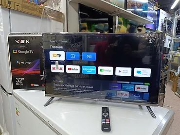 телевизор диагональ 72: Телевизор YASIN 32" (80 см) - Платформа: Google TV (доступ к YouTube — 7