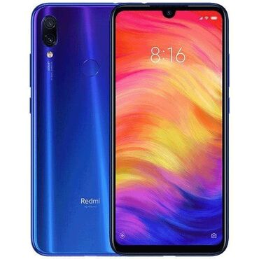 ddr2 8gb: Redmi, Redmi Note 7, Колдонулган, 32 ГБ, түсү - Көк, 2 SIM
