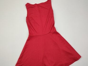 czerwone sukienki z falbanami: Sukienka, S, stan - Dobry