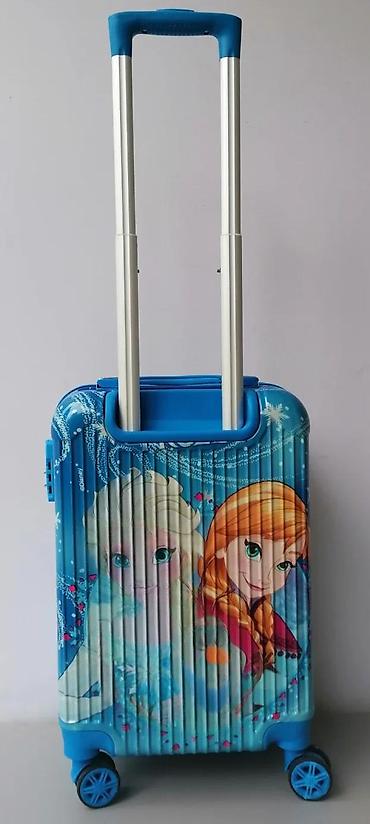 Rančevi, torbe i koferi: Disney Frozen dečji kofer na točkiće - Tvrdi kofer sa sjajnom plavom — 3