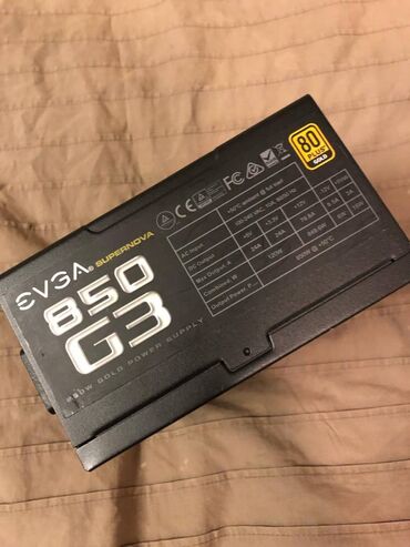 blok pitaniya kompjutera: EVGA 850 - G3 Qida bloku. blok pitaniya. islemir ve hec bir kabeli