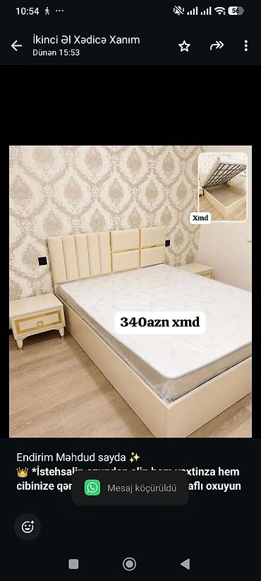 carpayi matrasli: İkinəfərlik, Bazalı, Pulsuz matras, Siyirməsiz, Azərbaycan, Mat laminat — 1