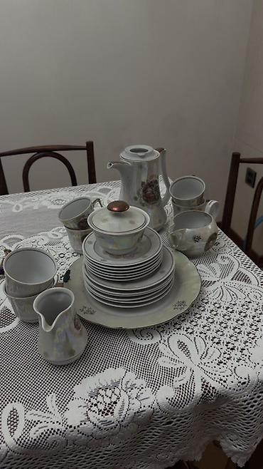 Çay dəsti, rəng - Ağ, Farfor
