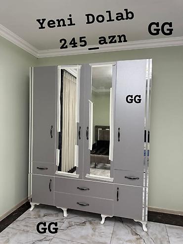 Yeni ve Sifarisle 4 Qapili Dolab 245 azn Olcu 1.60×47×2m Material