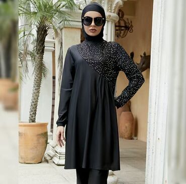 мусульманский одежды: Буркини, цвет - Черный, S (EU 36), M (EU 38)
