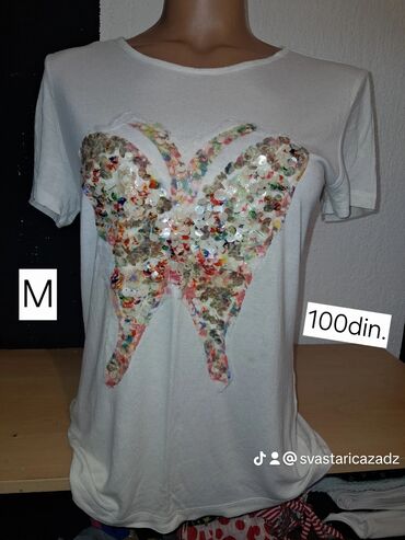 Majice kratkih rukava: Ženske bluze/majice – više modela - Crna majica sa srebrnim na lalafo.rs — 9 Majice kratkih rukava: Ženske bluze/majice – više modela - Crna majica sa srebrnim — 9