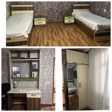 tortlar qiz ucun: Для девочки и мальчика, Б/у, 2 односпальные кровати, Письменный стол, Шкаф, Тумба