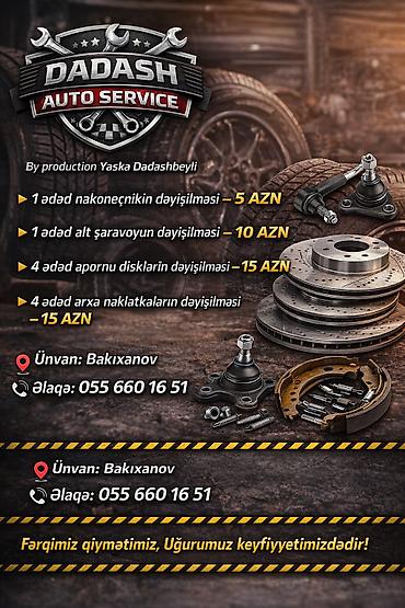 koreya: DADASH Auto Service – Baku, since 1998 Xidmətlər: - Razval və balans — 4