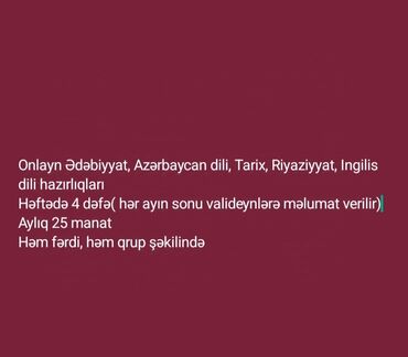 Təhsil, elm: Dərslər minimum 1 saat yarım keçirilir