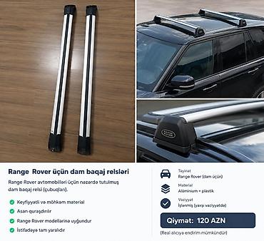 range rover: Range Rover üçün dam baqaj relsləri (çubuqlar) - Təyinat: Range Rover — 1