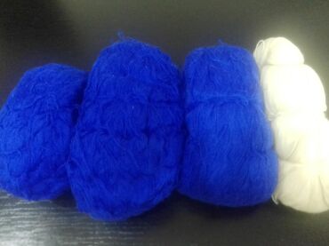 чехол авто ош: Пряжа для машинного и ручного вязания, шерсть 💯, цвет синий, цена за