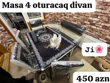 Divanlar: Künc divan və masa desti yeni