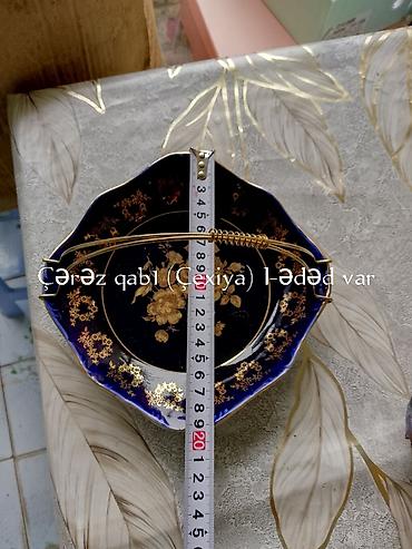 piknik sufrəsi: Çərəz qabı – Çexiya istehsalı - Material: porselen - Rəng: tünd — 1