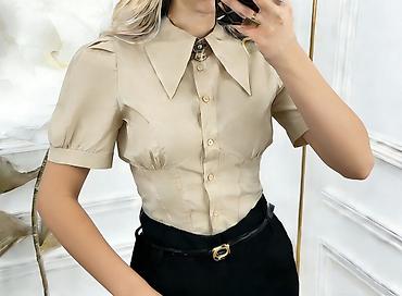 blondi: Elegantna ženska košulja sa kratkim rukavima i puf detaljima 2200 din — 6