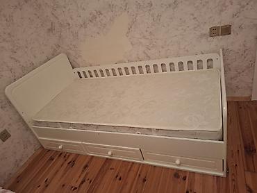 Təknəfərlik uşaq çarpayıları: Oğlan və qız üçün, İşlənmiş, Çarpayı, Bazasız, Matras ilə, Siyirməli — 2