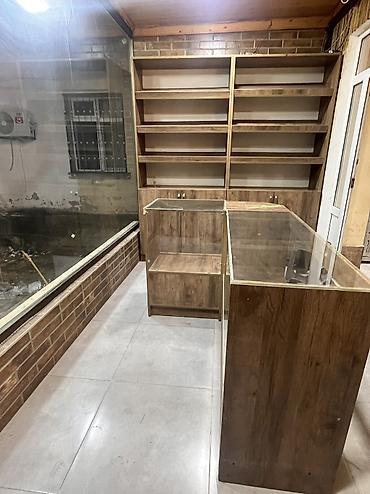 taxta rəf: Mağaza vitrin və rəf dəsti - Material: taxta teksturalı MDF/LDSP — 2