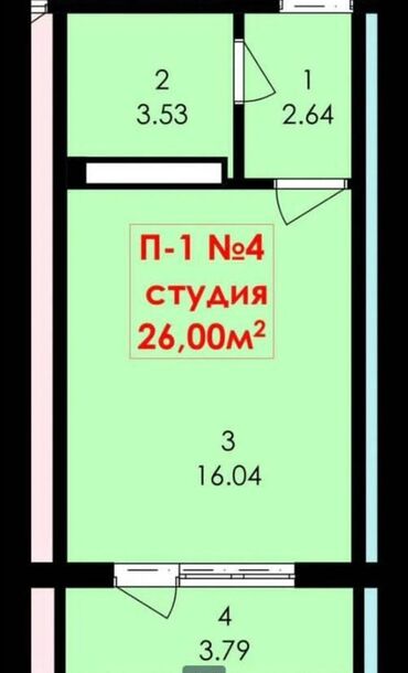 продаю кв студия: 1 комната, 26 м², Индивидуалка, 1 этаж