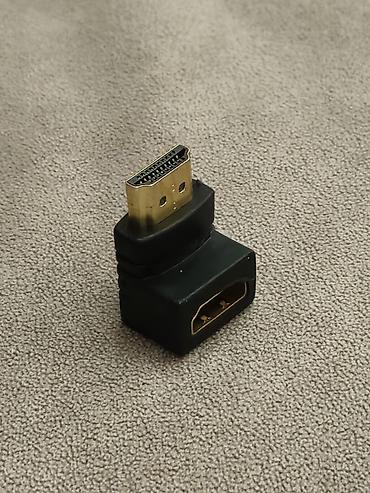 s 90: HDMI 90° bucaq adapteri - Tip: HDMI kişi (plug) → HDMI qadın (port) - — 1