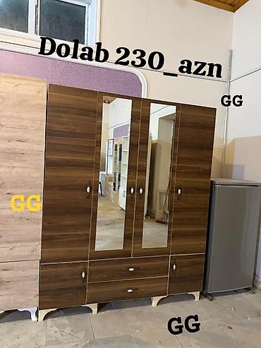 dolap dolabi: Yeni və sifarişlə 4 qapılı şkaf – 230 AZN Ölçü: 1.60 × 47 × 2 m — 1