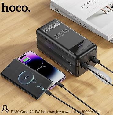 type c: Внешний аккумулятор hoco. Power Bank 80 000 мА·ч с быстрой зарядкой QC — 6