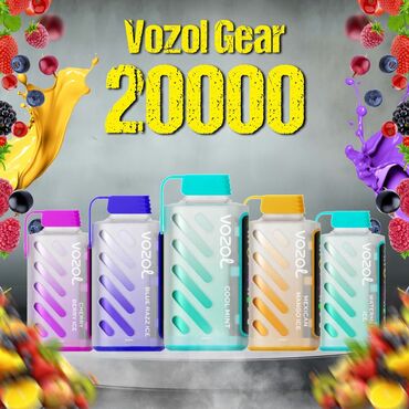 Qəlyan, vayp və aksesuarları: Vozol Gear 20.000 Mağazada 19 dad çeşidi var Bu qiymət minumum 10