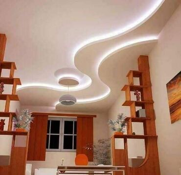 Потолочный гипсокартон: Мастер по установке гипсокартонных встроенных потолков разной — 6