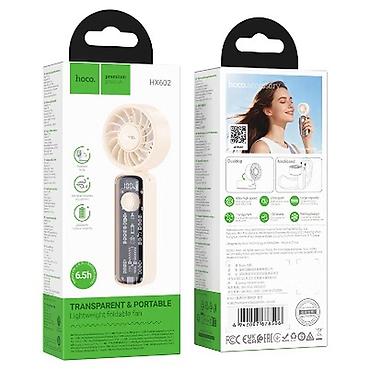 usb ventilator: Hoco HX602 – yüngül və qatlanan portativ ventilyator - Transparent — 1