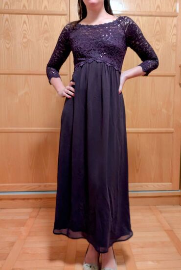 dugacke haljine svecane: M (EU 38), color - Purple, Evening, Other sleeves