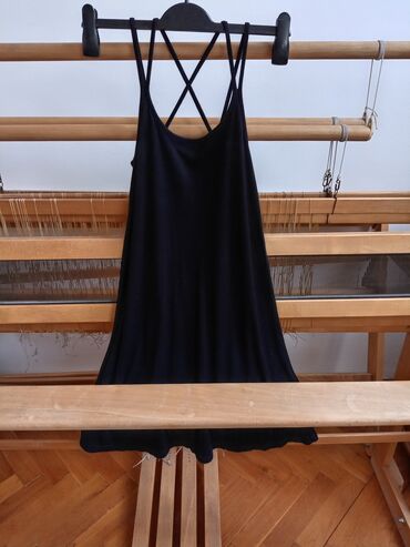 svetlo plava haljina: C&A S (EU 36), bоја - Crna, Drugi stil, Na bretele