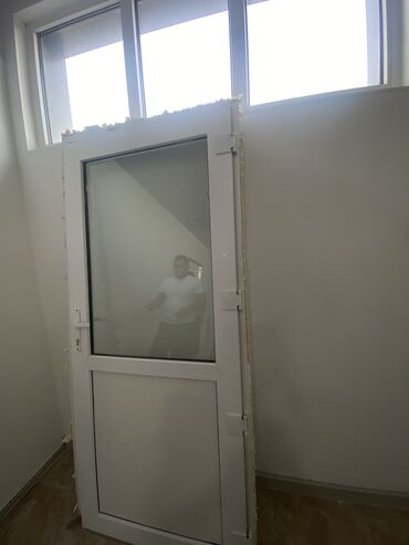 зеркало стекло: Ички эшик айнек менен, түсү - Ак, 210 * x 190 см, Колдонулган