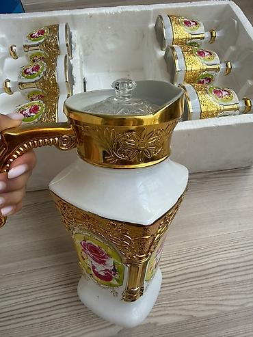 свадебные бокалы: Набор для напитков Glass Ware, 7 предметов. Б/у. Состав: - кувшин с — 2