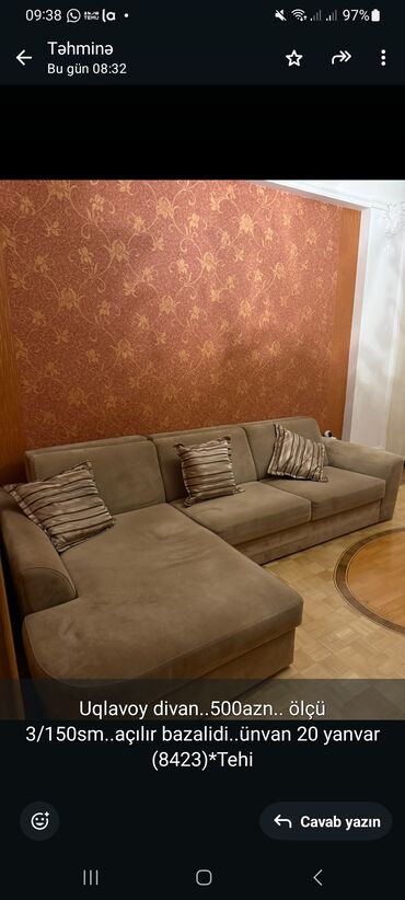 kunc divan uzlukleri: Künc divan, Açılan, Bazalı, Parça
