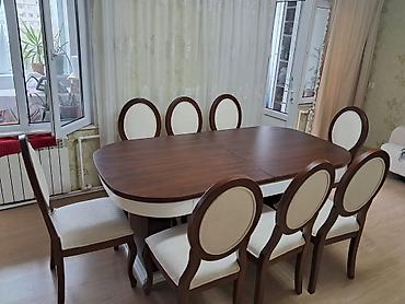 bayram: Qonaq otağı üçün, Yeni, Açılan, Oval masa, 8 stul — 2