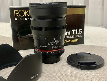 lens nikon: Rokinon (Samyang) 35mm T1.5 Cine lens Nikon üçündür. Yeni kimidir. Əla — 1