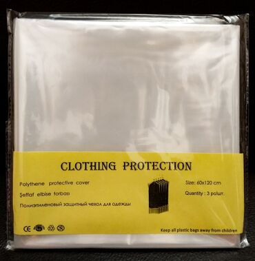 вешалка для верхней одежды: Çexol - Чехол - Üzlük полиэтиленовый для защиты одежды от пыли