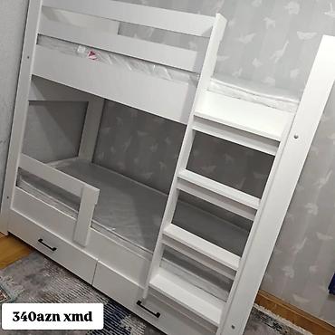 2 li kravat: İki mərtəbəli uşaq çarpayısı – ağ rəng - Kompakt dizayn: iki nəfərlik — 1