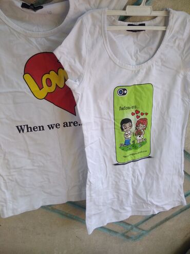 детский футболка: Детский топ, рубашка, цвет - Белый, Новый