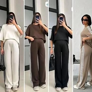 ring: Ženske dvodelne trenerke – oversize majica i široke pantalone sa — 1