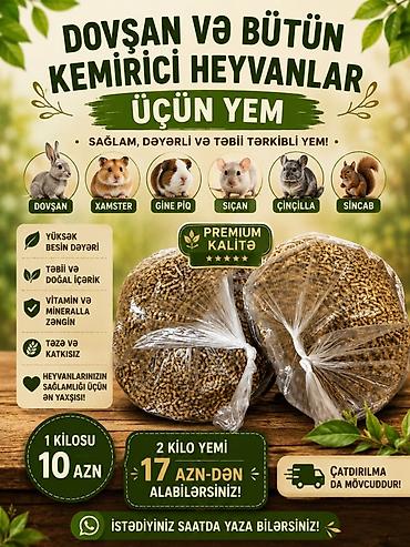 donuz yemi: 🐰 Dovşan və bütün gəmiricilər, kuzular üçün keyfiyyətli yem satışı 🐹🐭 — 1