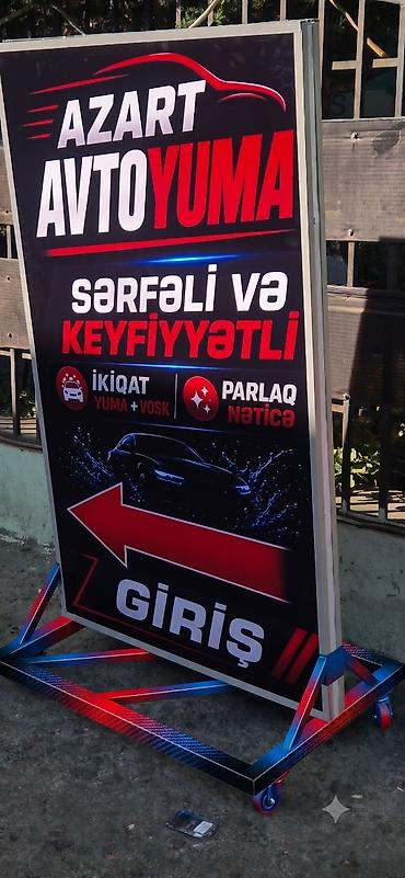 Təkərli tormozlu reklam stendlərinin hazırlanması lalafo.az -da Təkərli tormozlu reklam stendlərinin hazırlanması