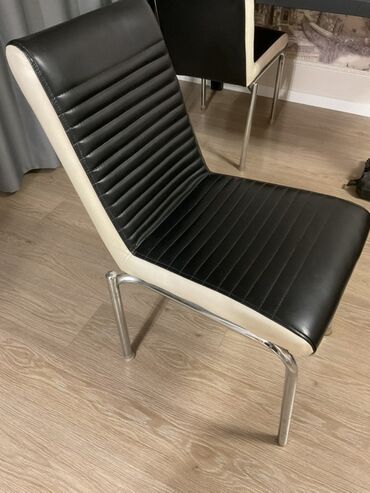 пластиковые кухонные стулья: Ашкана үчүн отургуч, Колдонулган, Башка материал, түсү - Кара