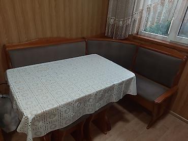 кухенные столы: Кухонный стол и стул, Б/у, цвет - Серый — 2