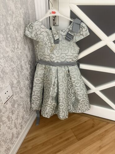 платья на кыз узатуу бишкек: Qız uşaqları üçün zərif ziyafət/libas paltarı - Rəng: açıq gümüşü-boz