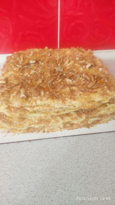 Выпечка, хлебобулочные изделия: Торт Наполеон домашний, все свежее, готовится на заказ — 6