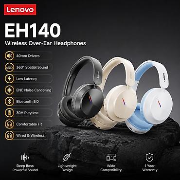 bluetooth колонки: Lenovo EH140 — беспроводные накладные/over‑ear наушники. Ключевые — 1