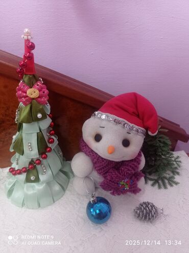 Другие детские вещи: Продаю интерьерных кукол ручной работы мышку и снеговика. Ёлочная — 5