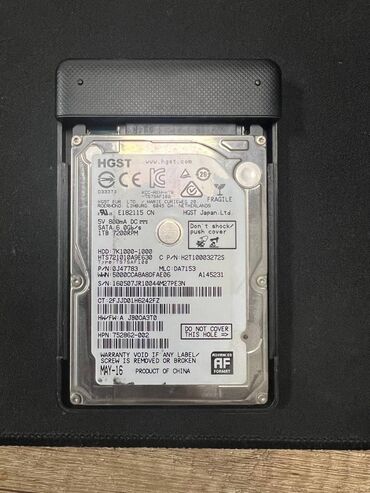 пресс нитки: Маалымат алып жүрүүчү, Колдонулган, HGST, HDD, 1 ТБ, Ноутбук үчүн